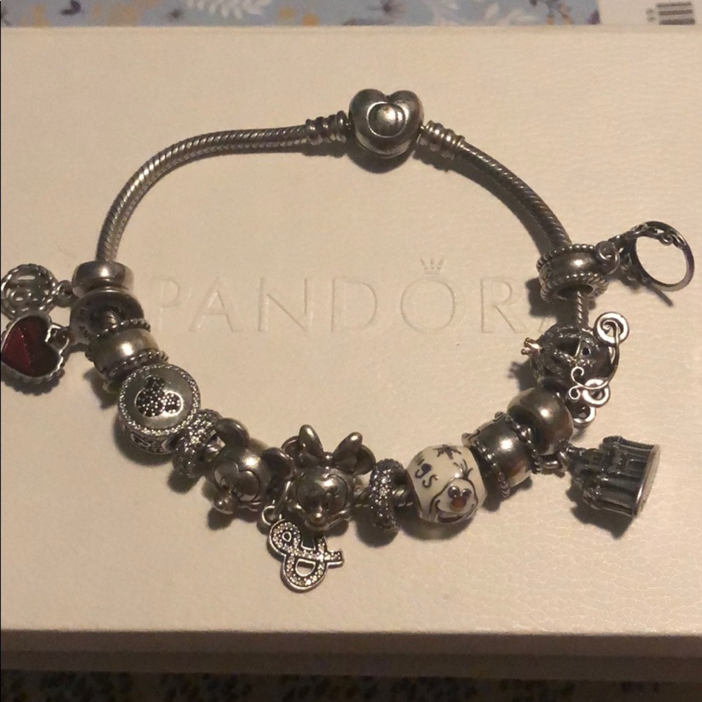 7.9” Pandora Bracelet with charms